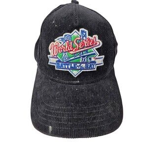 1989 World Series Battle of the Bay‎ Corduroy SnapBack Hat Cap Black A's Giants